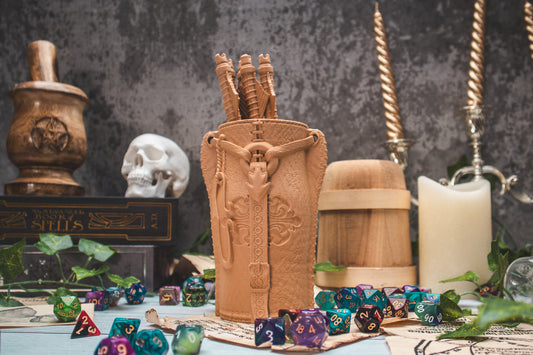 Quiver Dice Mug + Dice Tower