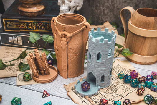 Quiver Dice Mug + Dice Tower