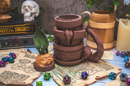 Mandrake Dice Mug + Dice Tower