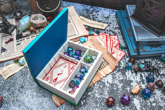 Vintage Dice Tome - Holder, Tower & Dice tray