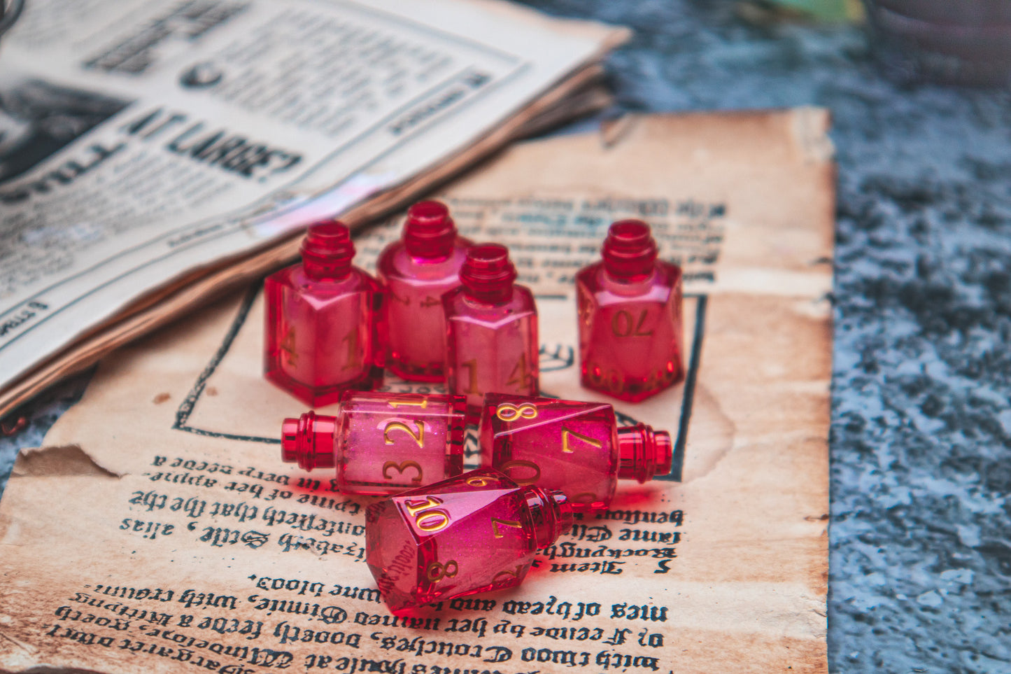 Ember of Vitality - Liquid Core Potion bottle dice set