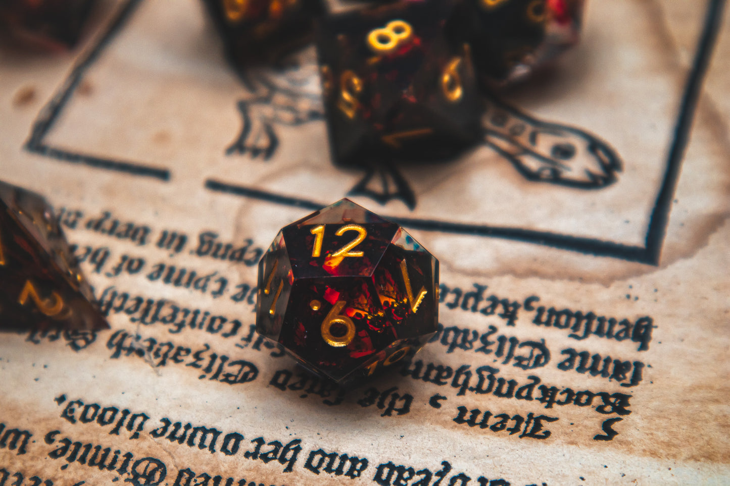 Infernal Fire - Premium resin dice set