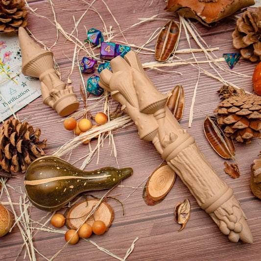 Feywild dice wand holder - The Flaming Feather & Flaming Filament