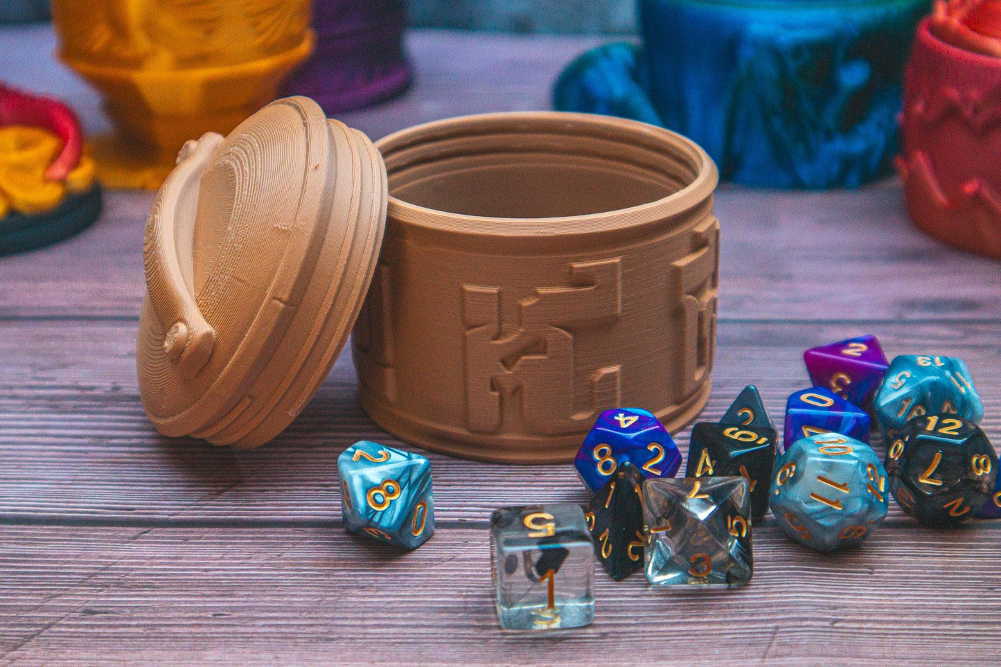 Monk dice box