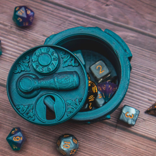 Rogue dice box - The Flaming Feather & Flaming Filament