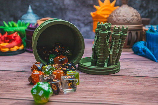 Ranger dice box - The Flaming Feather & Flaming Filament