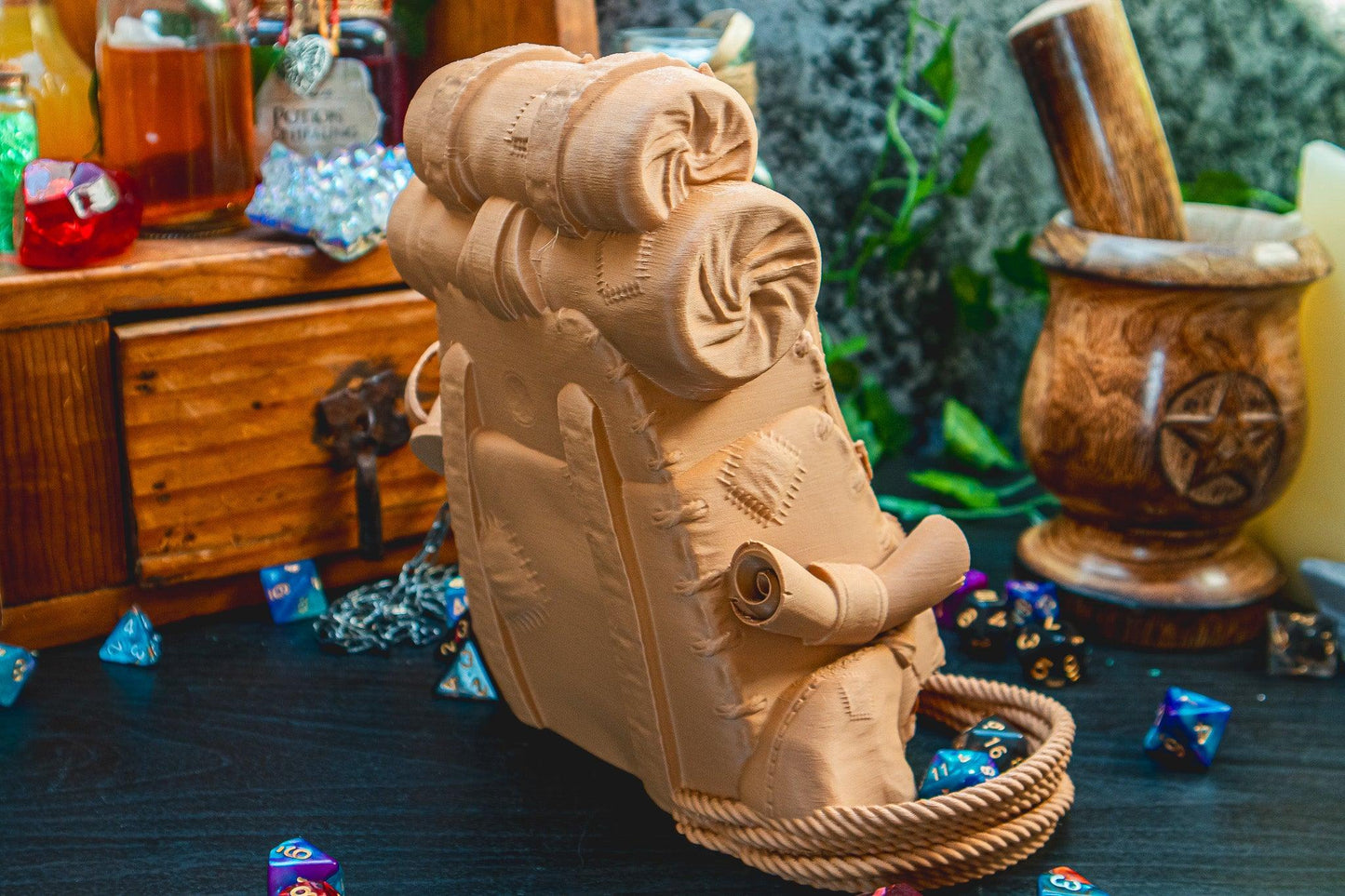 Adventurer's Backpack Dice Tower