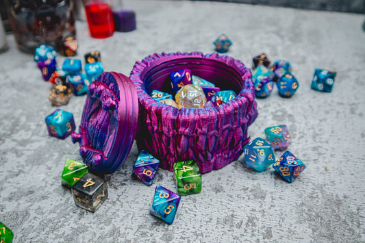Mimic dice box - The Flaming Feather & Flaming Filament
