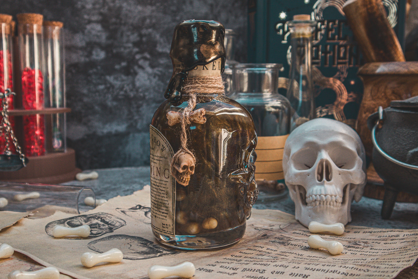 The Skele-grow Potion - The Flaming Feather & Flaming Filament