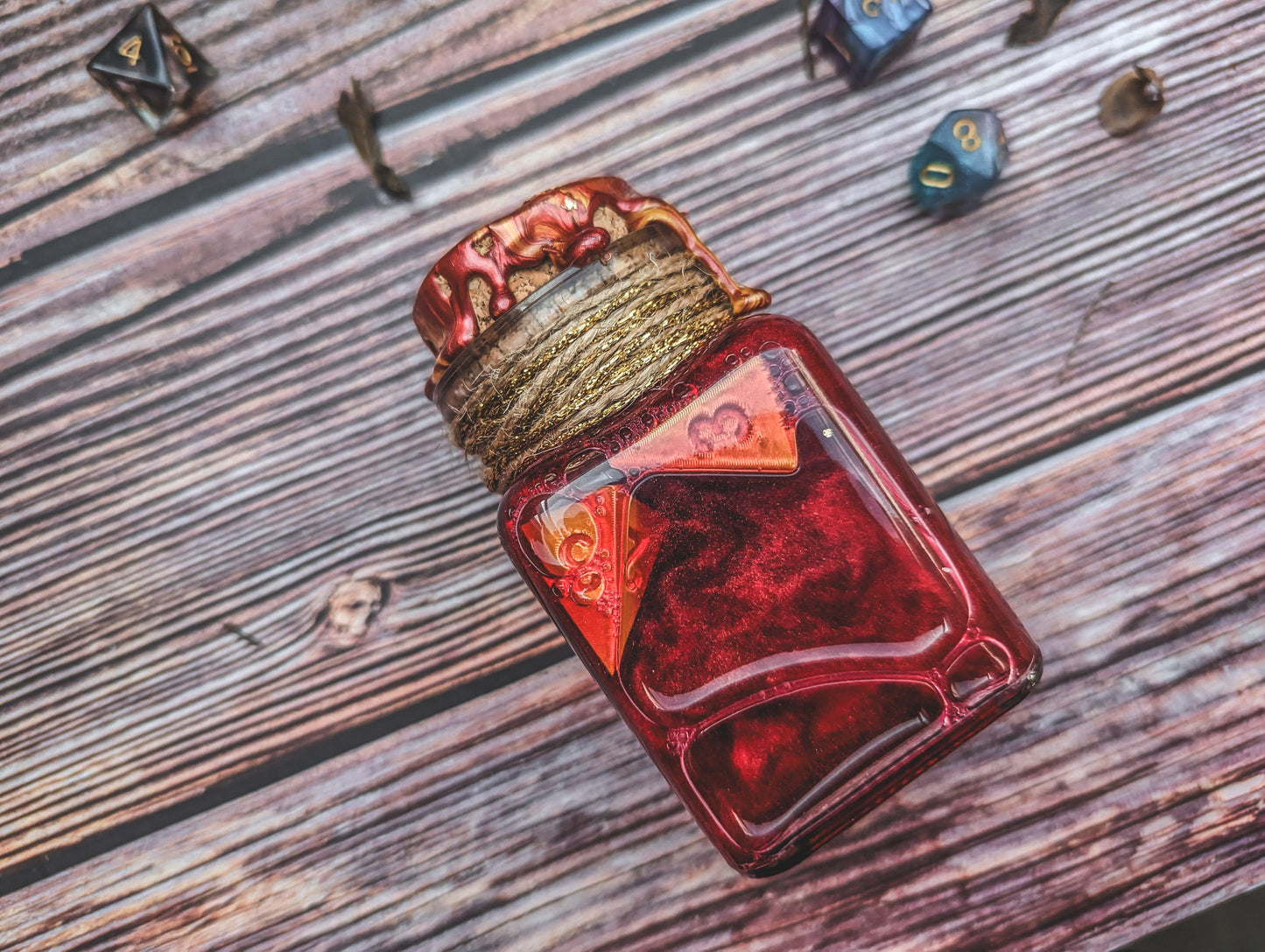 Potion of Healing with 2D4 in it - The Flaming Feather & Flaming Filament