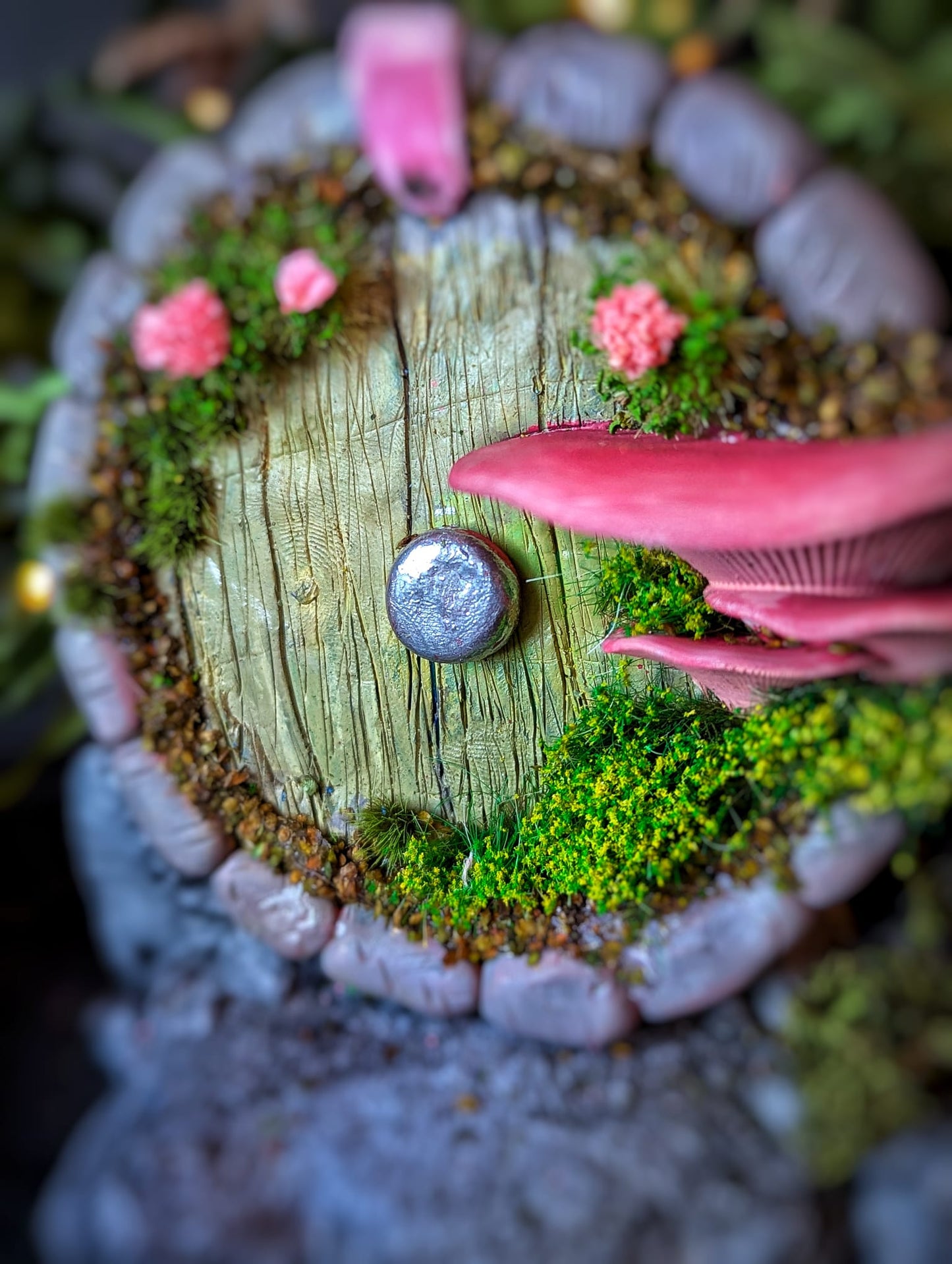 Door ornament with light feature