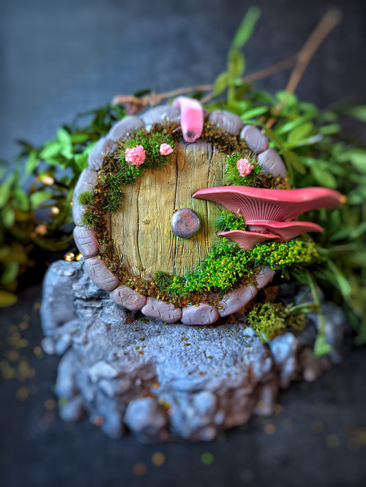 Door ornament with light feature