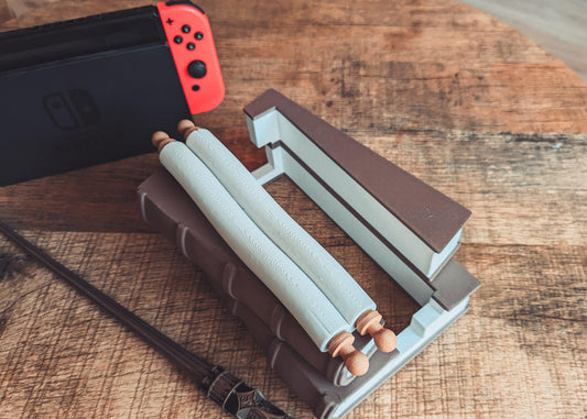 Magical Books Wandholder - Nintendo Switch Dock - The Flaming Feather & Flaming Filament