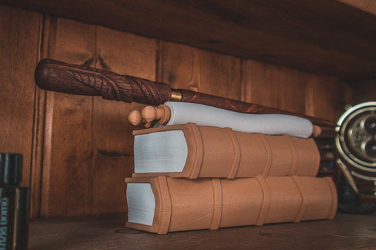 Magical Books Wandholder - Single wandholder - The Flaming Feather & Flaming Filament