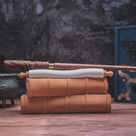 Magical Books Wandholder - Single wandholder - The Flaming Feather & Flaming Filament