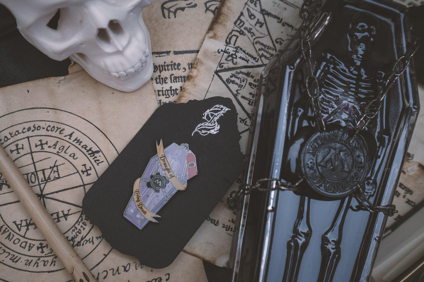 Draught of living death Pin - The Flaming Feather & Flaming Filament