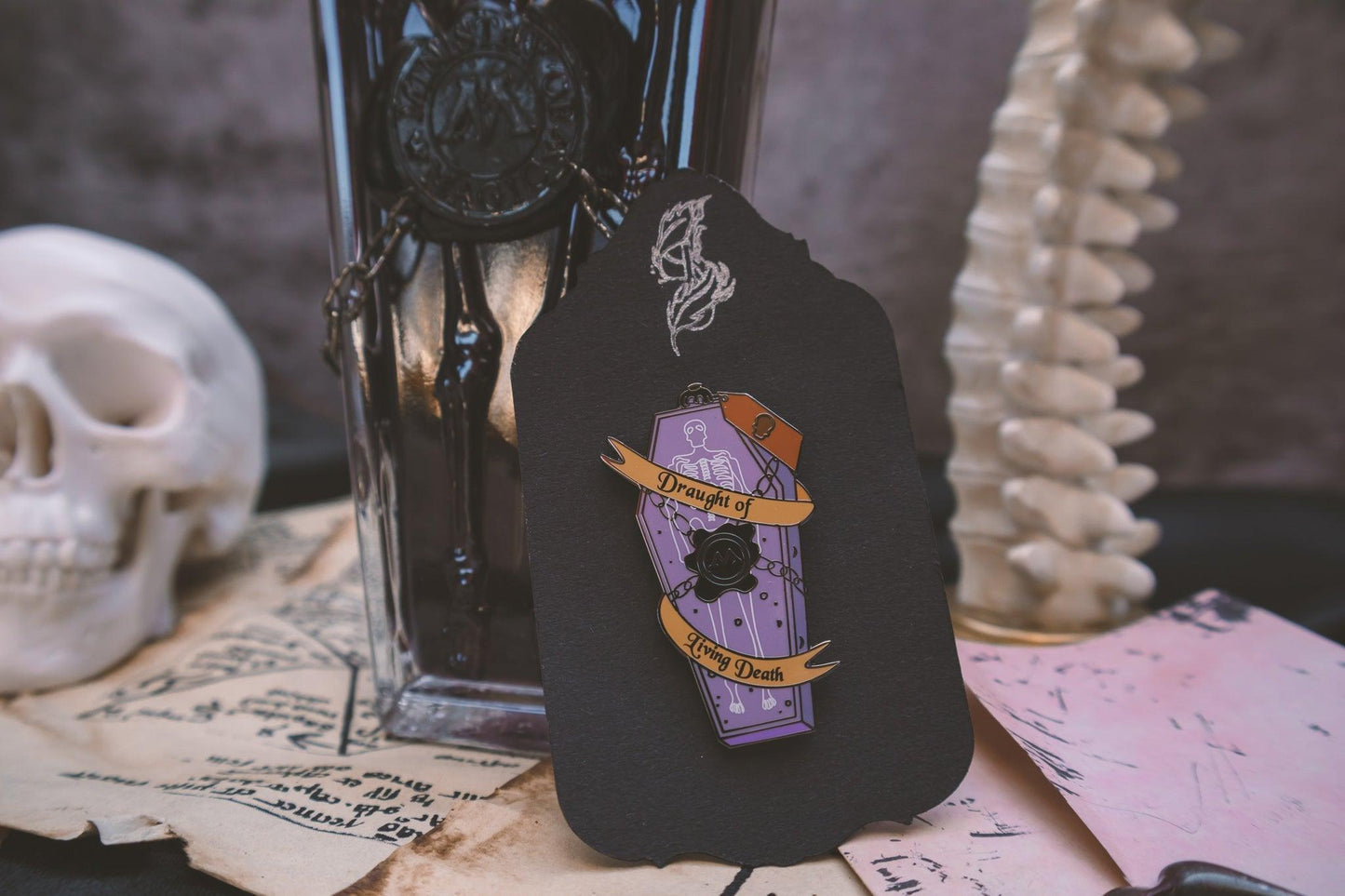 Draught of living death Pin - The Flaming Feather & Flaming Filament