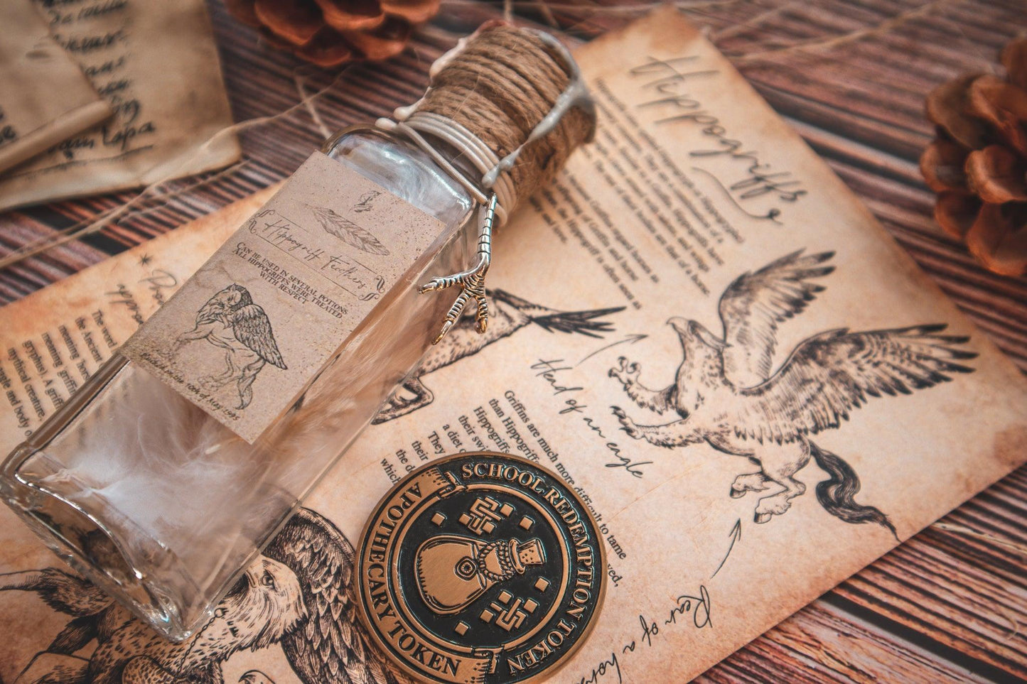 Hippogriff feathers - The Flaming Feather & Flaming Filament