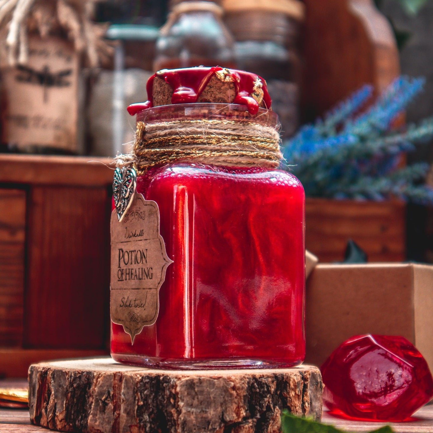 Potion of Healing with 2D4 in it - The Flaming Feather & Flaming Filament