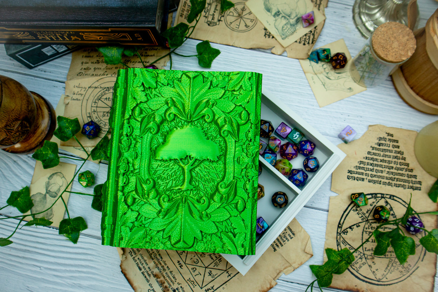 Nature Druid Dice tome - Dice holder & Dice tray