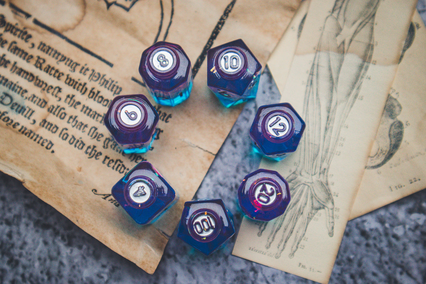Tranquility - Potion bottle dice set