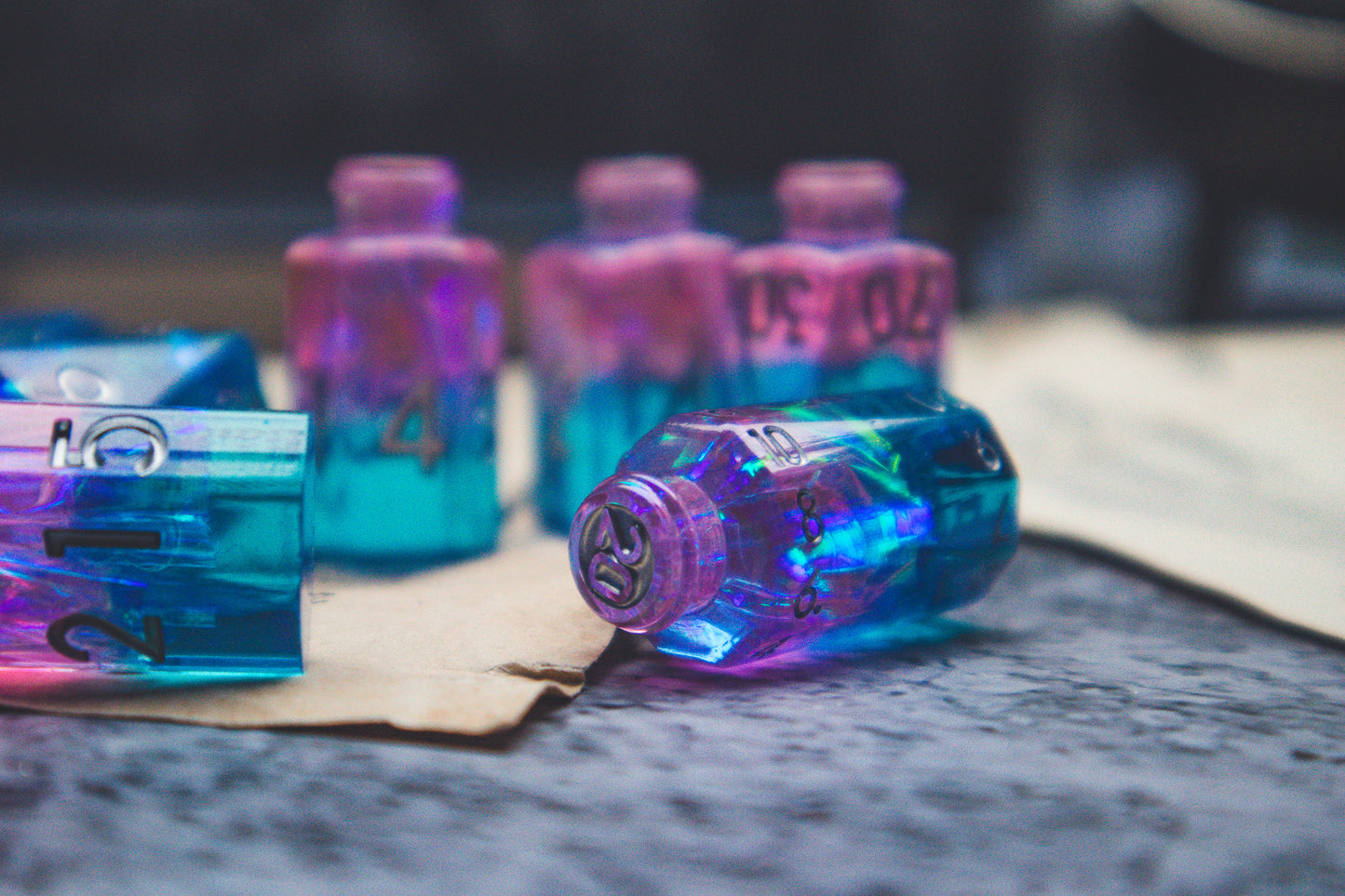 Tranquility - Potion bottle dice set