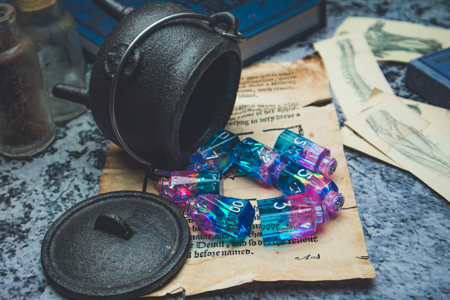 Tranquility - Potion bottle dice set