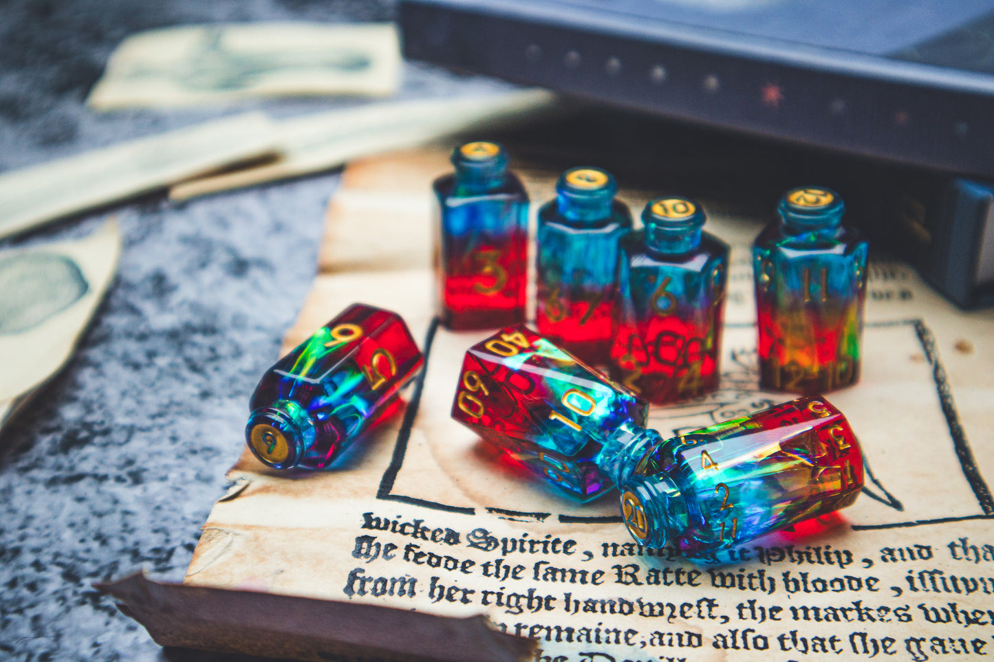 Duality - Potion bottle dice set