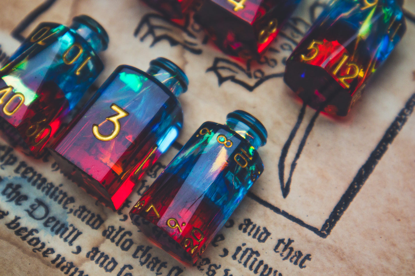 Duality - Potion bottle dice set