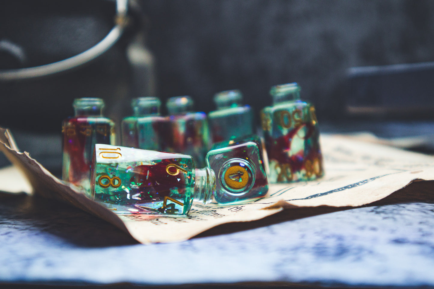 Immortality - Potion bottle dice set
