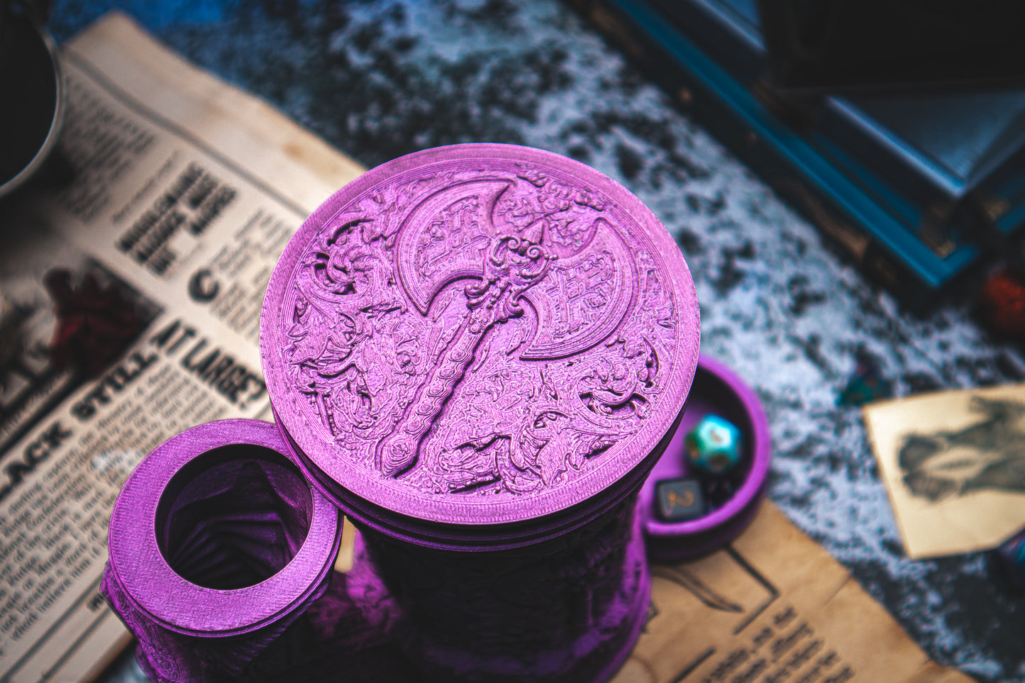 Battle Axe Dice Tower Mug