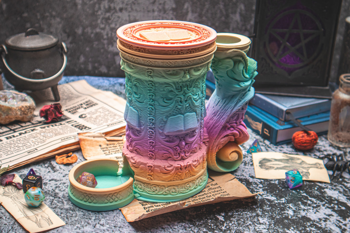 Spellbook Dice Tower Mug