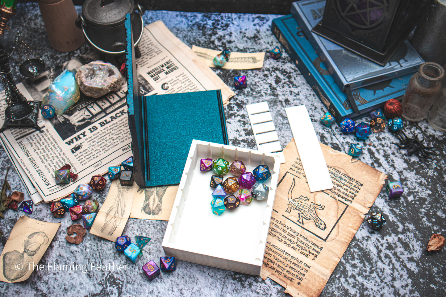 Dagger Dice Tome - Holder, Tower & Dice tray