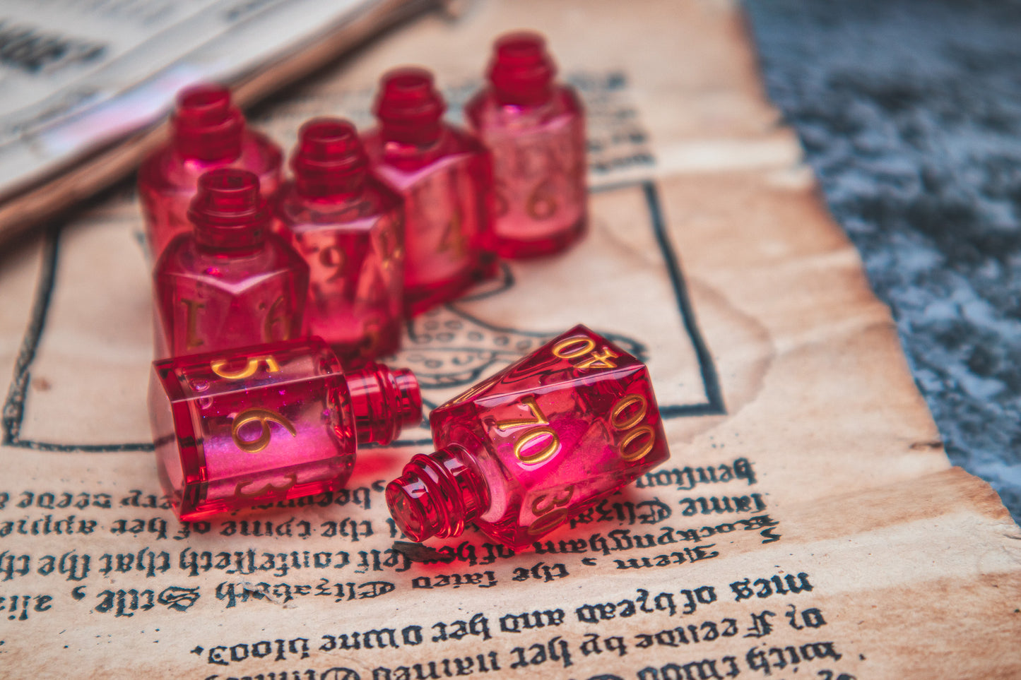 Ember of Vitality - Liquid Core Potion bottle dice set