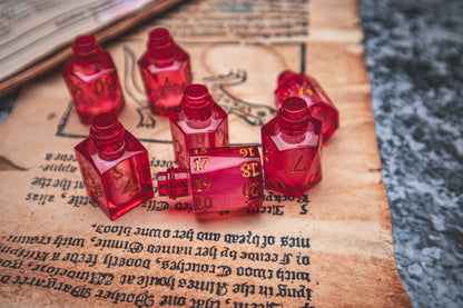 Ember of Vitality - Liquid Core Potion bottle dice set