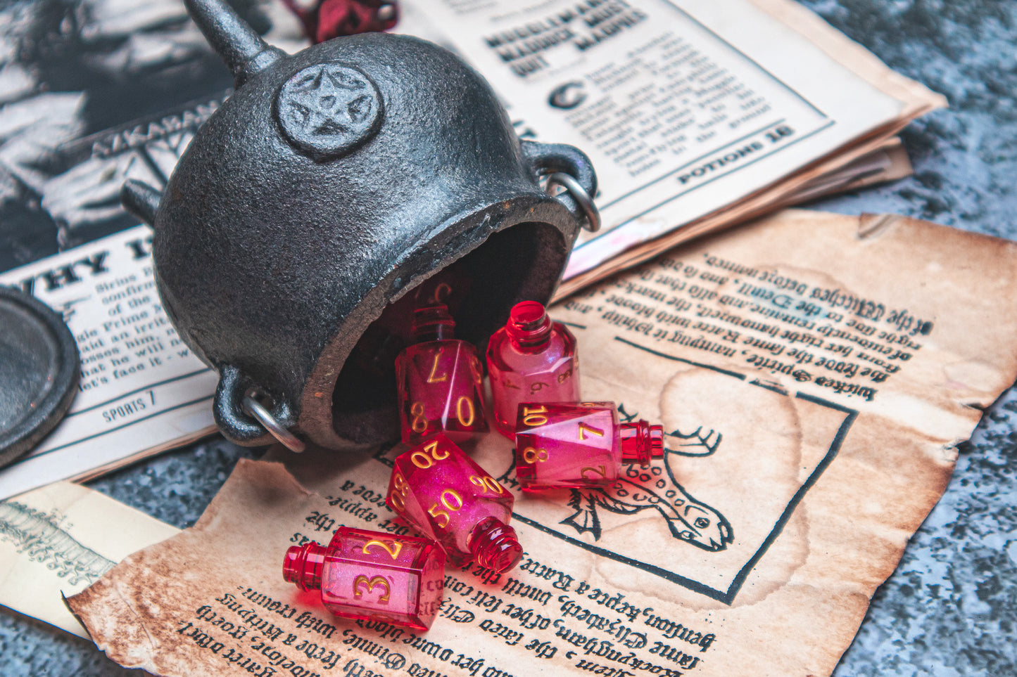 Ember of Vitality - Liquid Core Potion bottle dice set