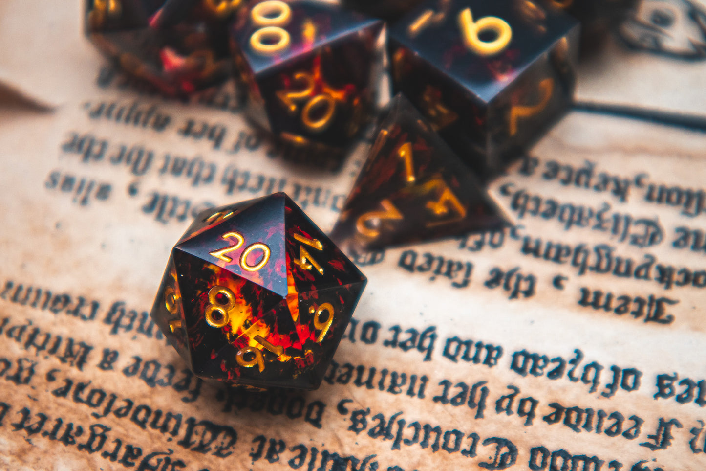 Infernal Fire - Premium resin dice set
