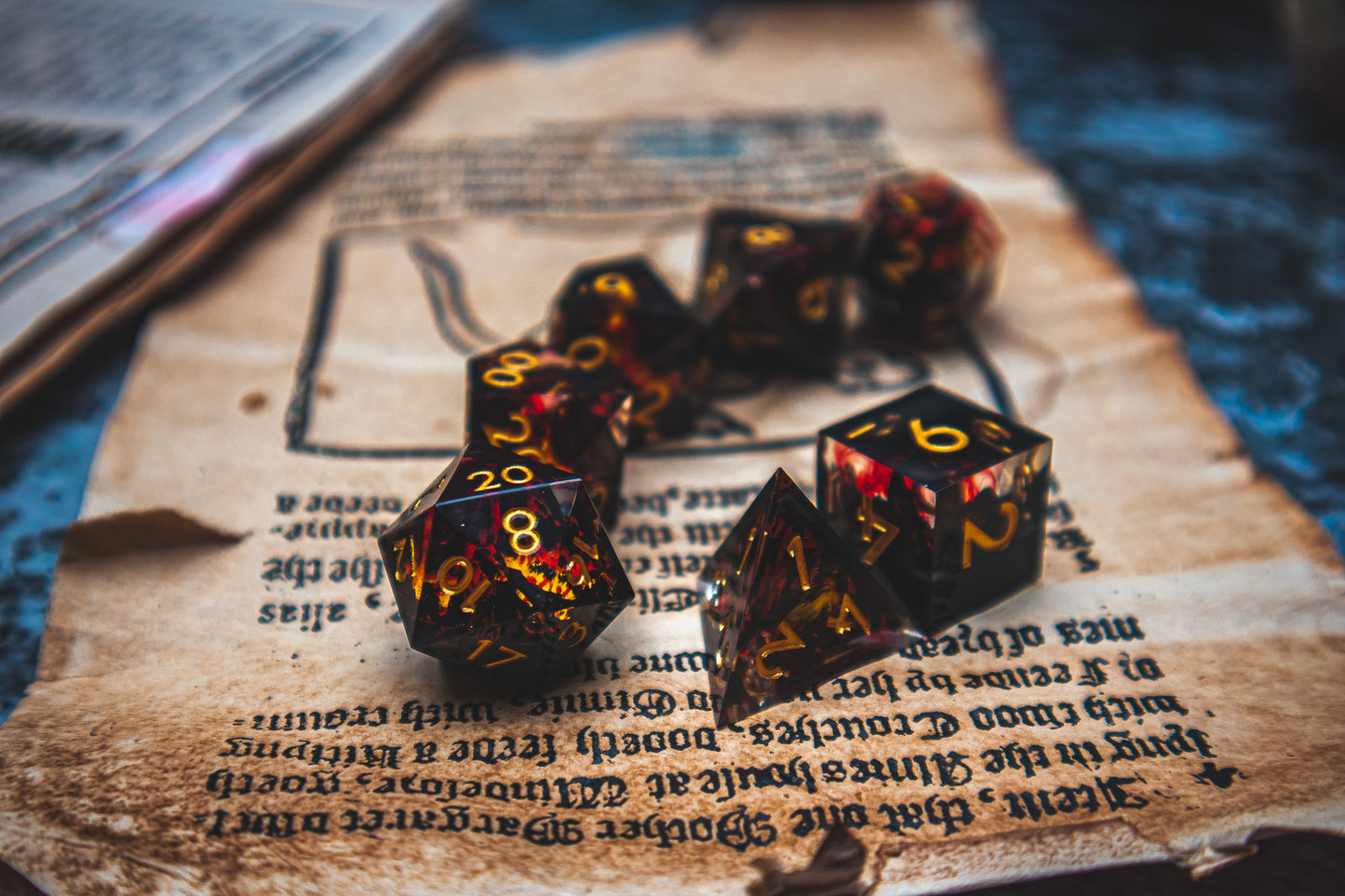 Infernal Fire - Premium resin dice set