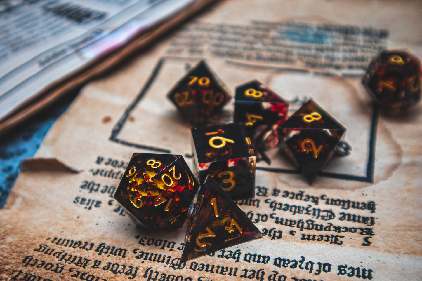 Infernal Fire - Premium resin dice set