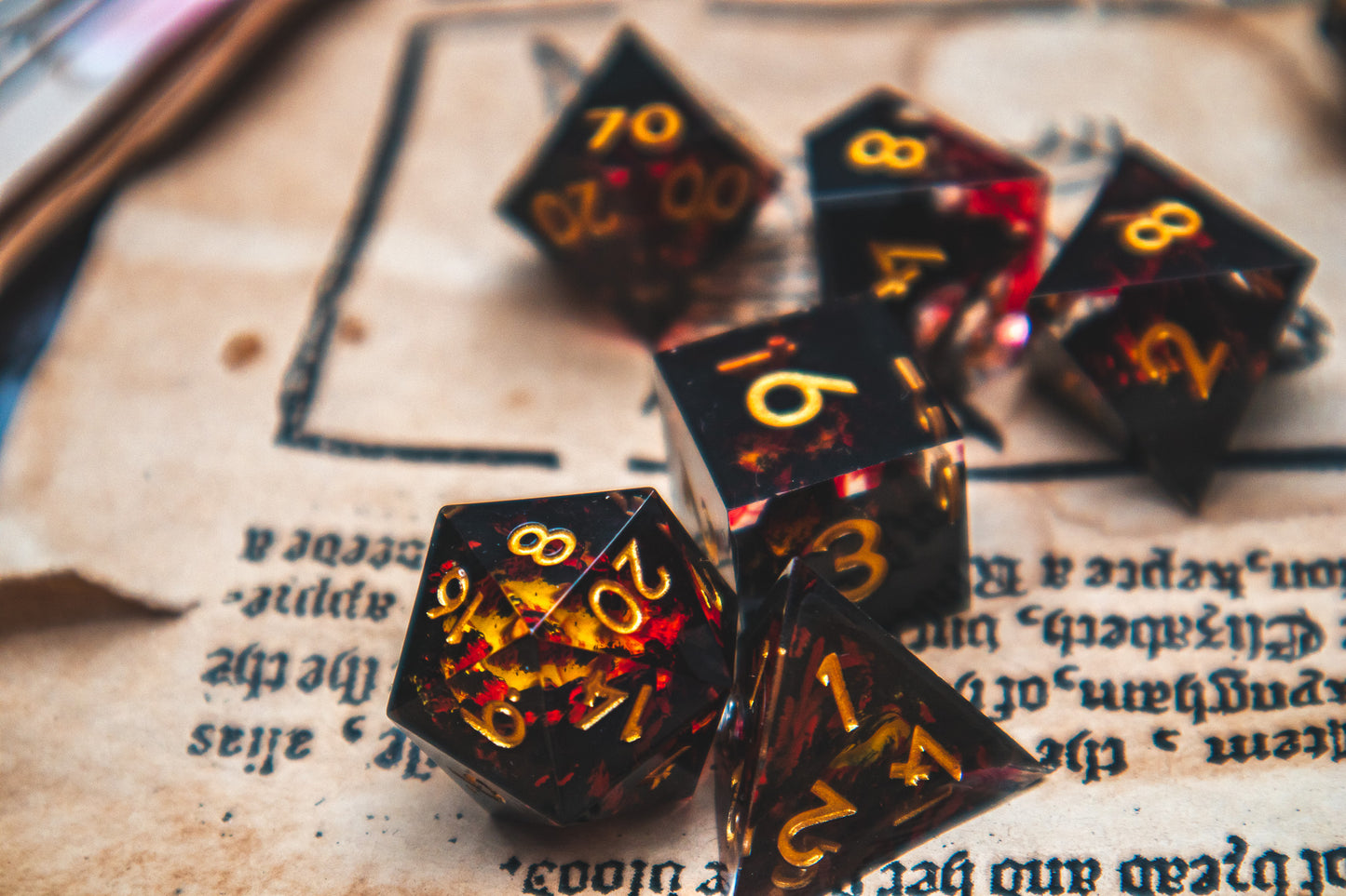 Infernal Fire - Premium resin dice set