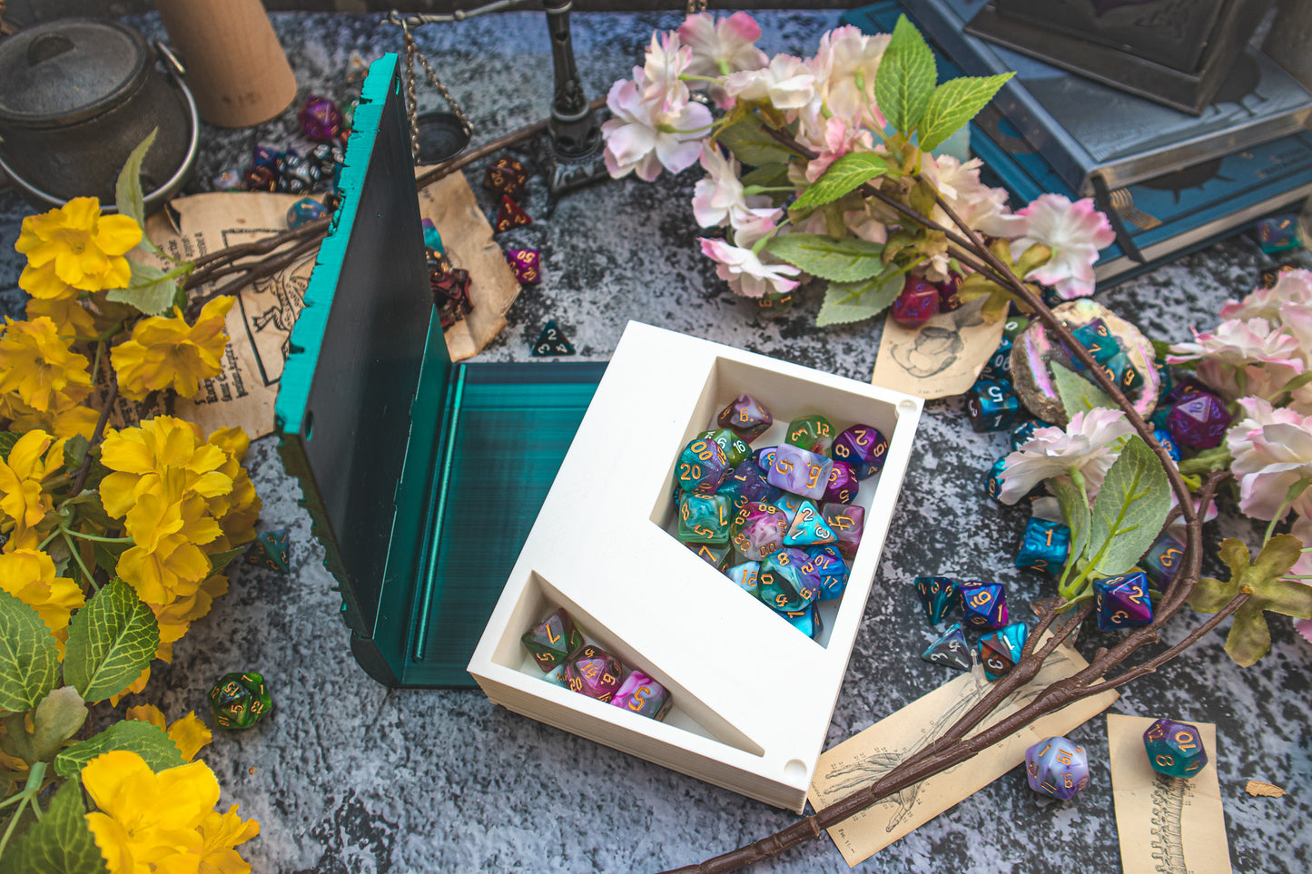 Fairy Dragon Dice Tome - Holder, Tower & Dice tray