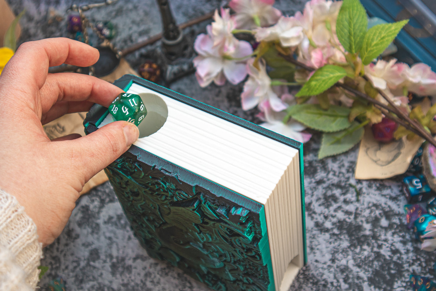 Fairy Dragon Dice Tome - Holder, Tower & Dice tray