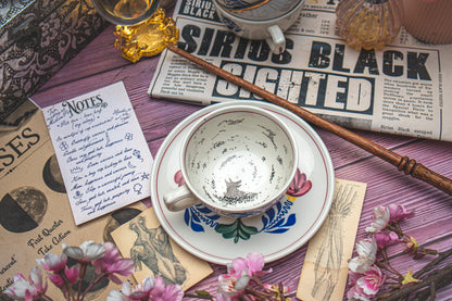 The Grim Hand-Painted Vintage Tea Cups