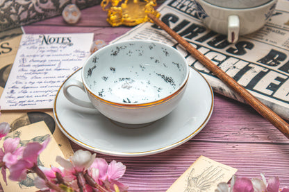 The Grim Hand-Painted Vintage Tea Cups