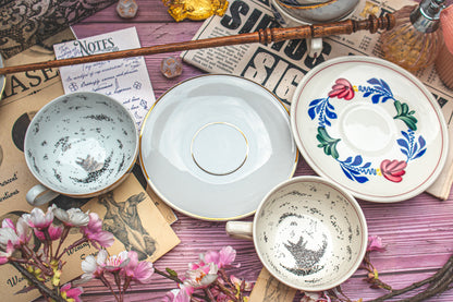 The Grim Hand-Painted Vintage Tea Cups