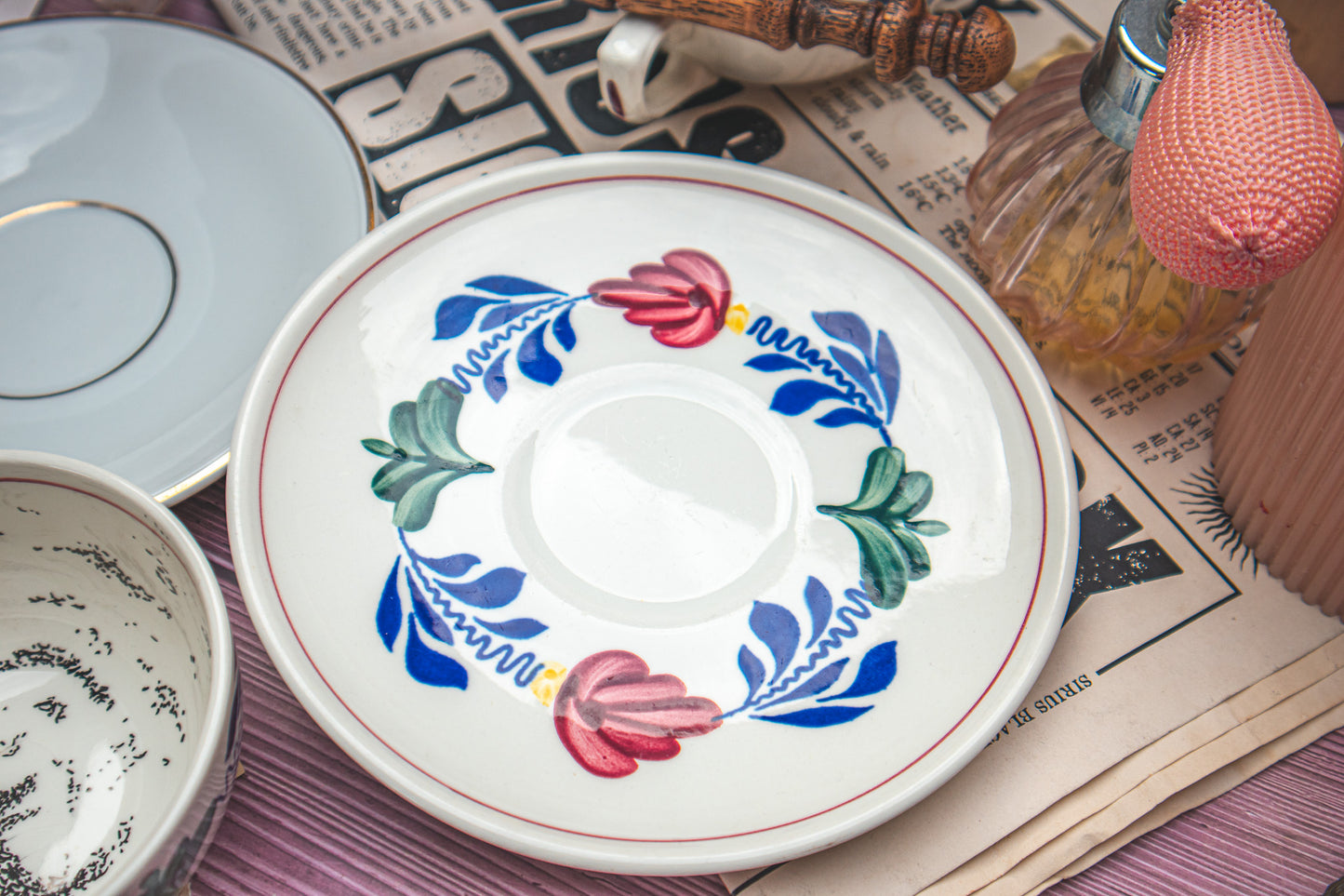 The Grim Hand-Painted Vintage Tea Cups