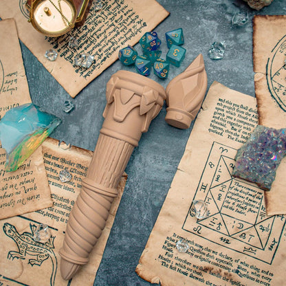 Crystal dice wand Dnd - The Flaming Feather & Flaming Filament