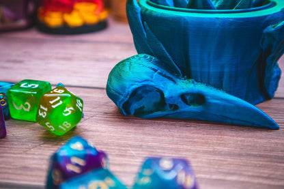 Druid dice box - The Flaming Feather & Flaming Filament