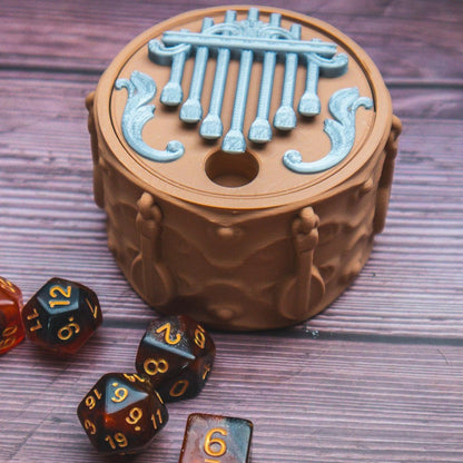 Bard dice box - The Flaming Feather & Flaming Filament
