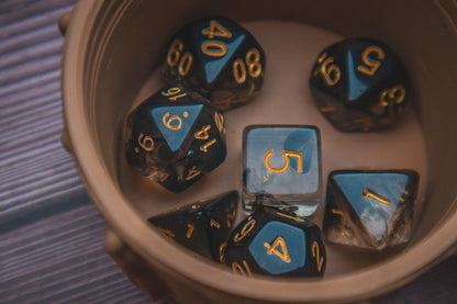 Bard dice box - The Flaming Feather & Flaming Filament